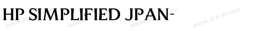 HP Simplified Jpan字体转换